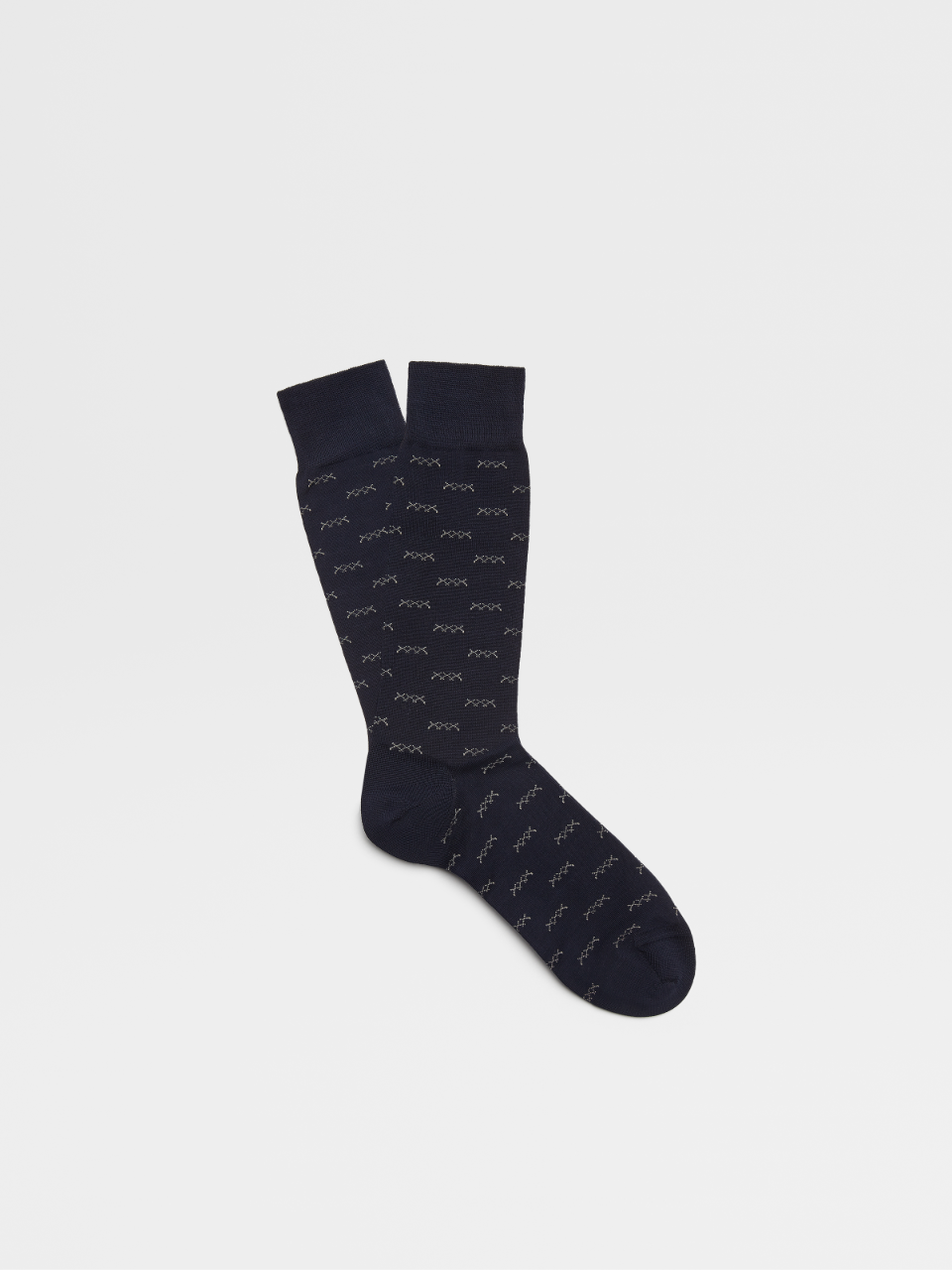Dark Blue Iconic Triple X Cotton Mid Calf Socks